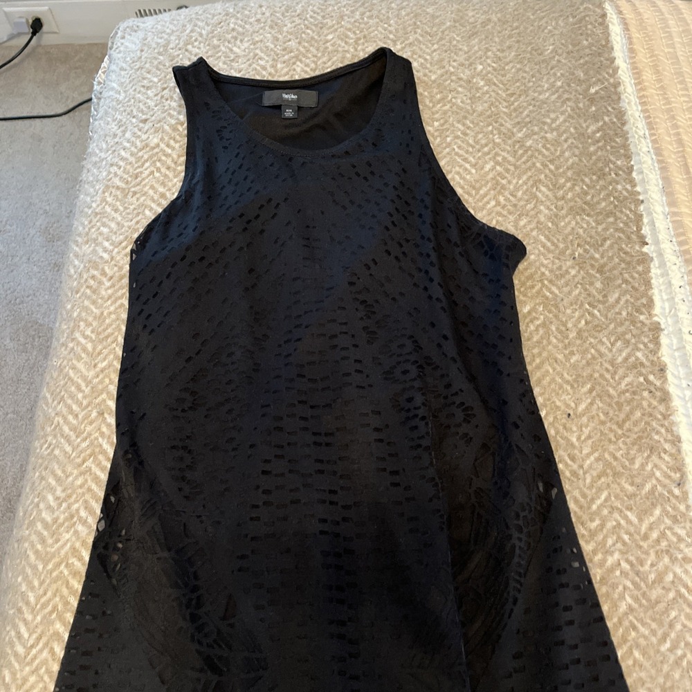 Mossimo Black Patterned Sleeveless Maxi Dress Womens Medium Geometric Long Dress